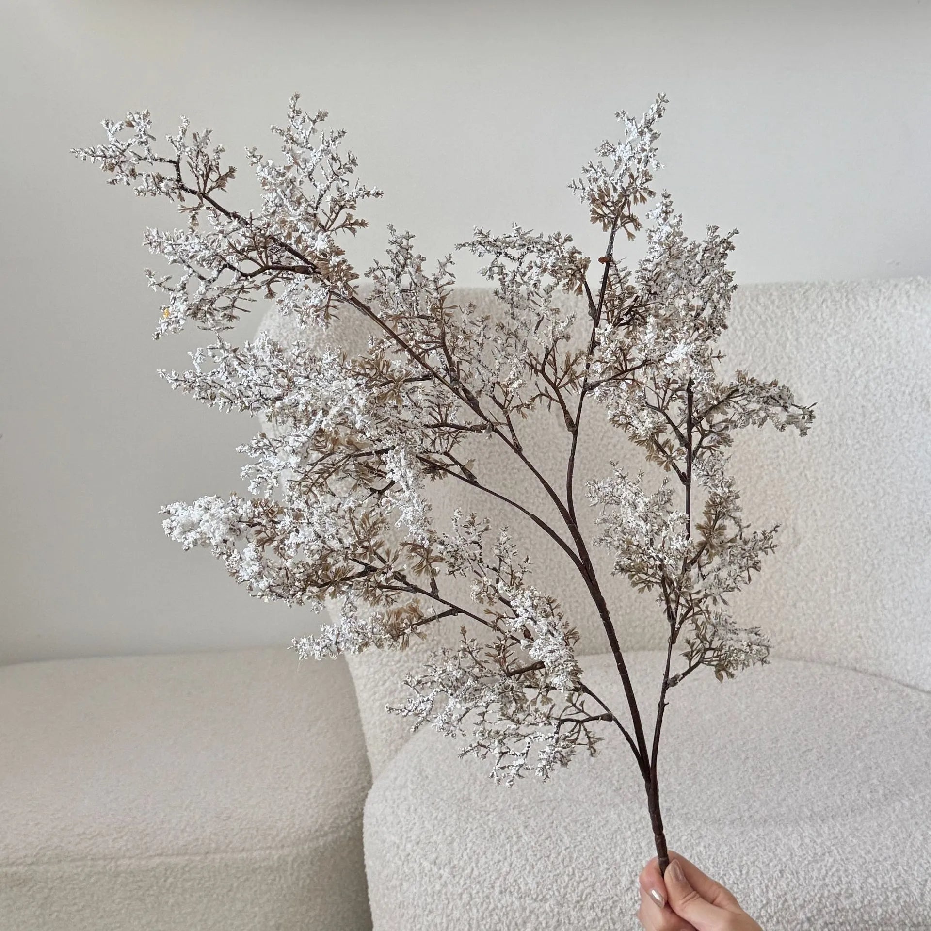 Frosted Artificial Green Plant Fake Flower 6pcs - 44in