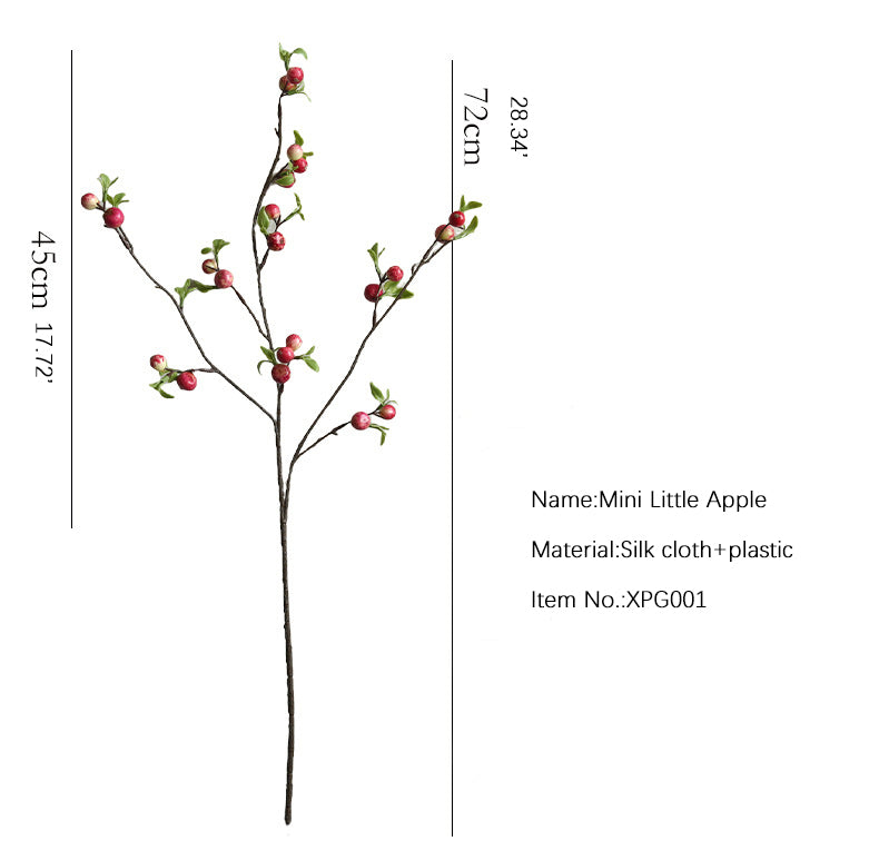 Simulated Single Branch Mini Small Apple Home Decoration Flower Arrangement