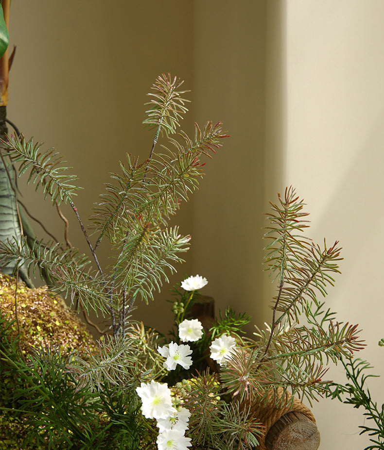 Artificial Flower Single Branch Thujus Arborvitae Artificial Green Plant Artificial Leaves