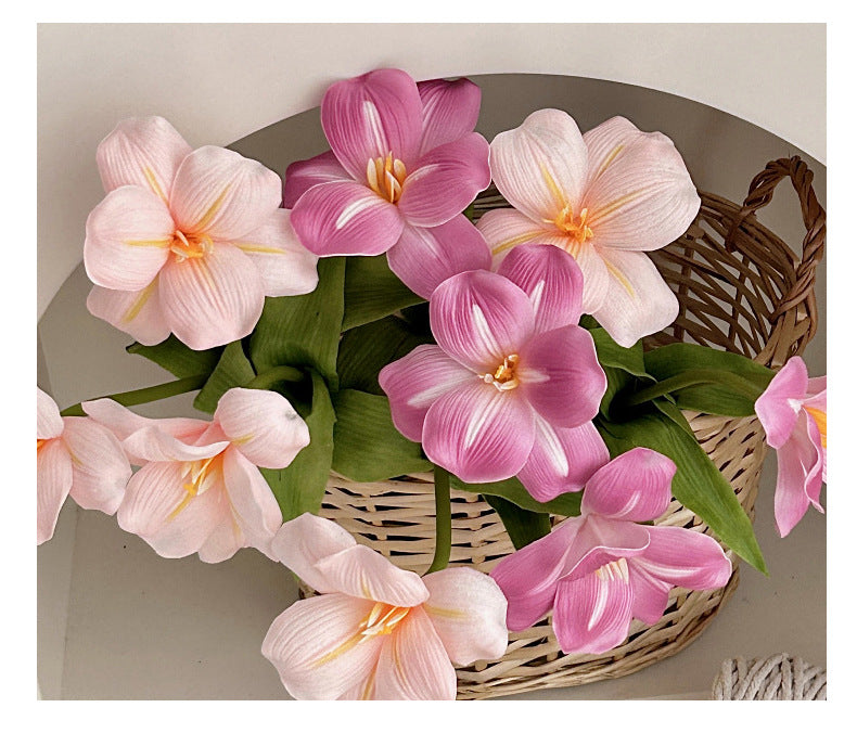 High-Quality PU Feel Brownie Tulip