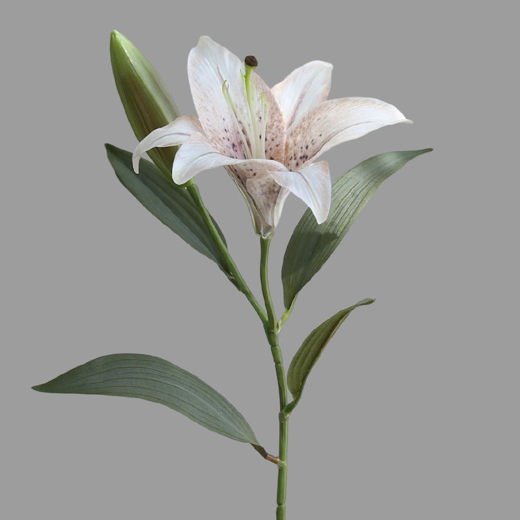Artificial Flowers Fake Flowers Vintage Decoration 2 Heads Autumn Lily