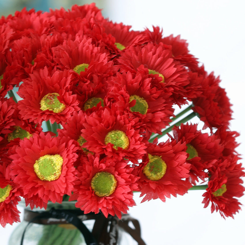 Artificial Flower Small Daisy Single Branch Multi-color Pastoral Flowers
