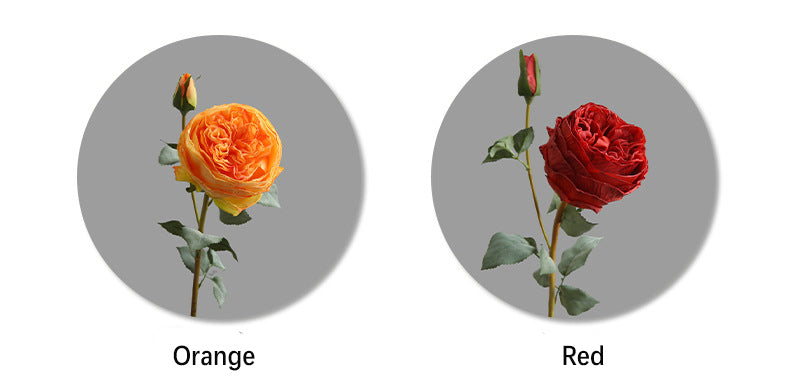 Two-Headed Austin Rose Artificial Flower Nordic Romantic Decoration