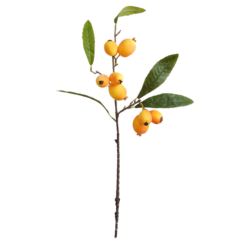 Simulated Loquat Fruit, 1 pcs - 24.4inch