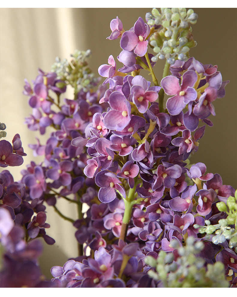 Artificial Flower Realistic Touch Moisturizing Lilac New Style Pastoral Fake Flower
