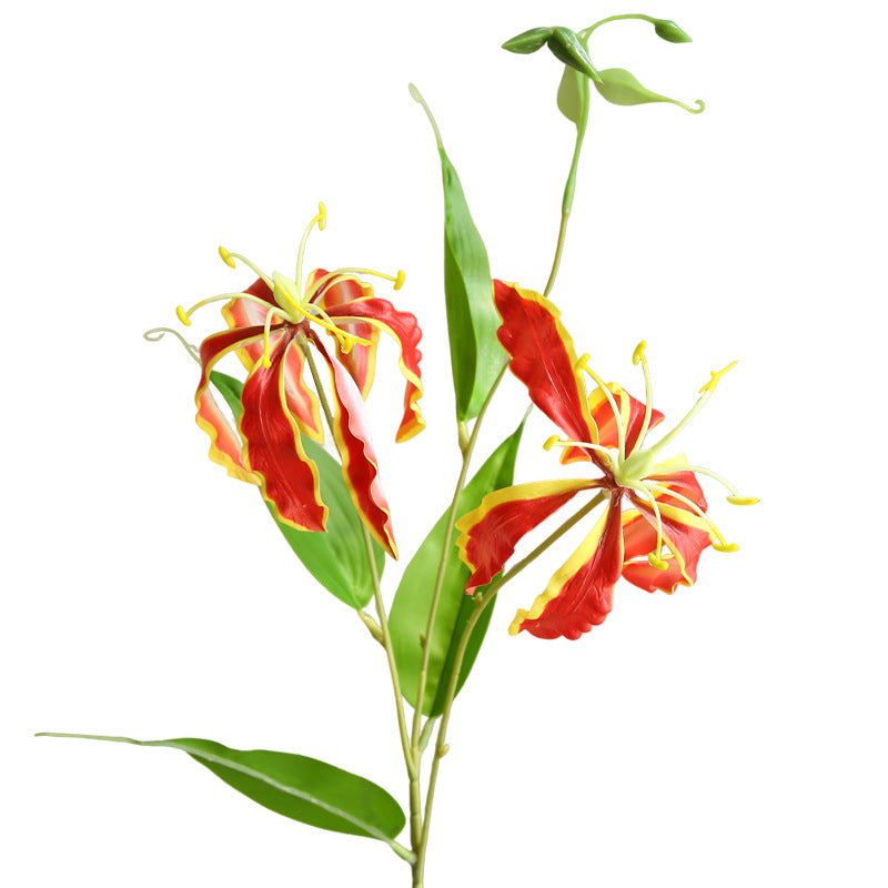 Artificial Flame Lily Flower Home Decoration Ornament Prop Modern Romantic Creative Ornament Fake Flower Floral Decoration