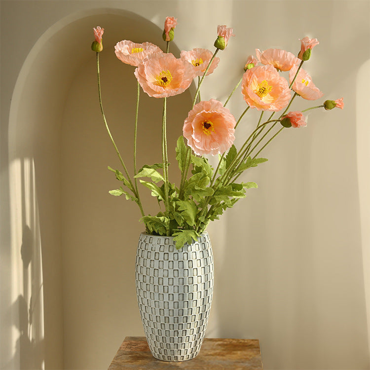 Two-Headed Poppy Artificial Flower Wedding Decoration Poppy Flower
