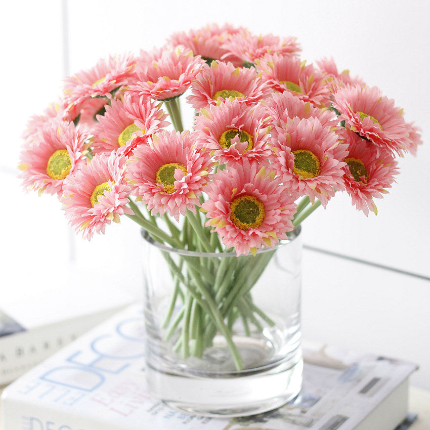 Artificial Flower Small Daisy Single Branch Multi-color Pastoral Flowers