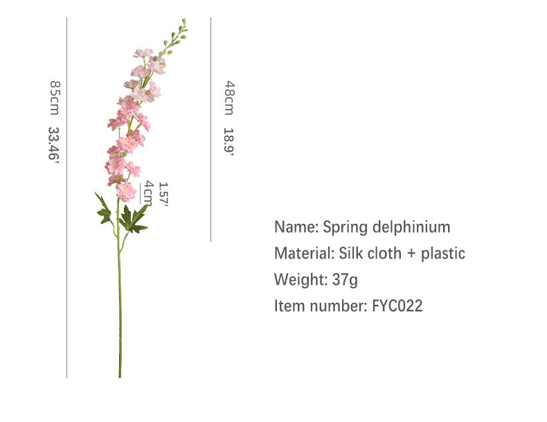 New Simulation Spring Color Delphinium Home Decoration Fake Flower