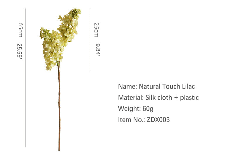 Artificial Flower Realistic Touch Moisturizing Lilac New Style Pastoral Fake Flower