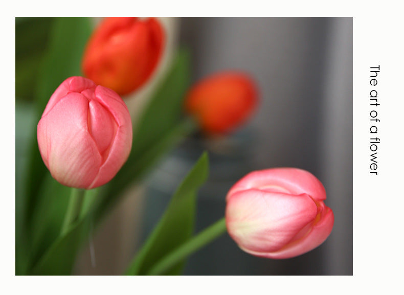 INS Tulip Artificial Flower Mall Dining Table Flower Coffee Table Decorative Flower Fake Flower Photo Prop