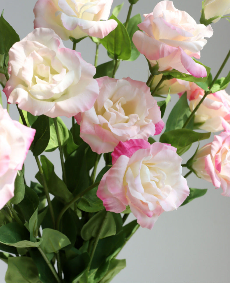 Light Luxury Simulation Single 3 Forks Moist Feeling Eustoma Fake Flowers