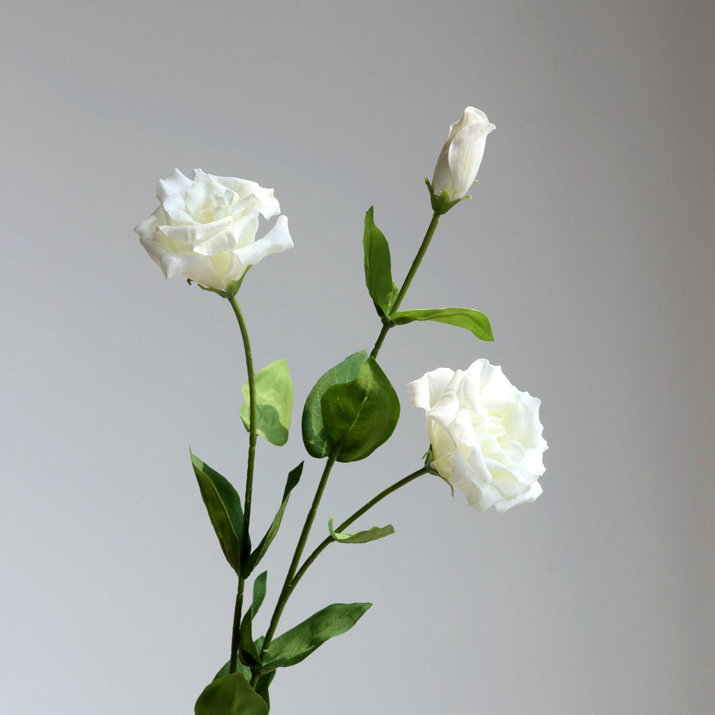 Light Luxury Simulation Single 3 Forks Moist Feeling Eustoma Fake Flowers