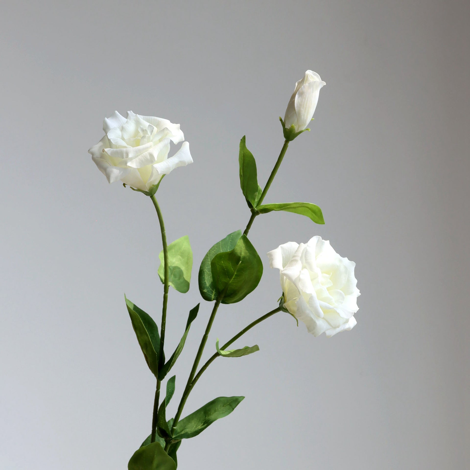 Light Luxury Simulation Single 3 Forks Moist Feeling Eustoma Fake Flowers