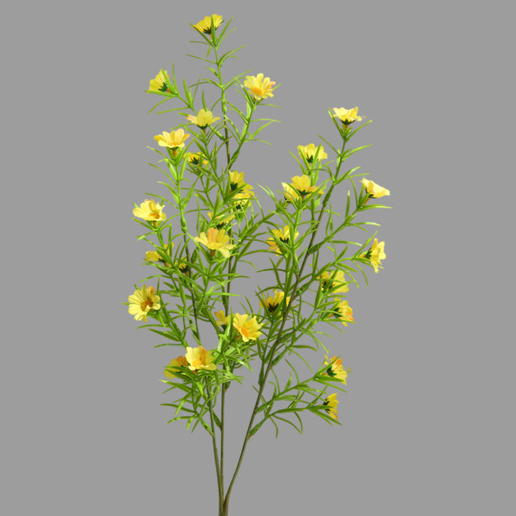 Artificial Flowers Fake Flowers Ins Style Decoration  Three-Pronged Chamomile