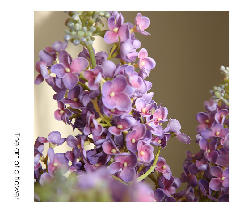 Artificial Flower Realistic Touch Moisturizing Lilac New Style Pastoral Fake Flower