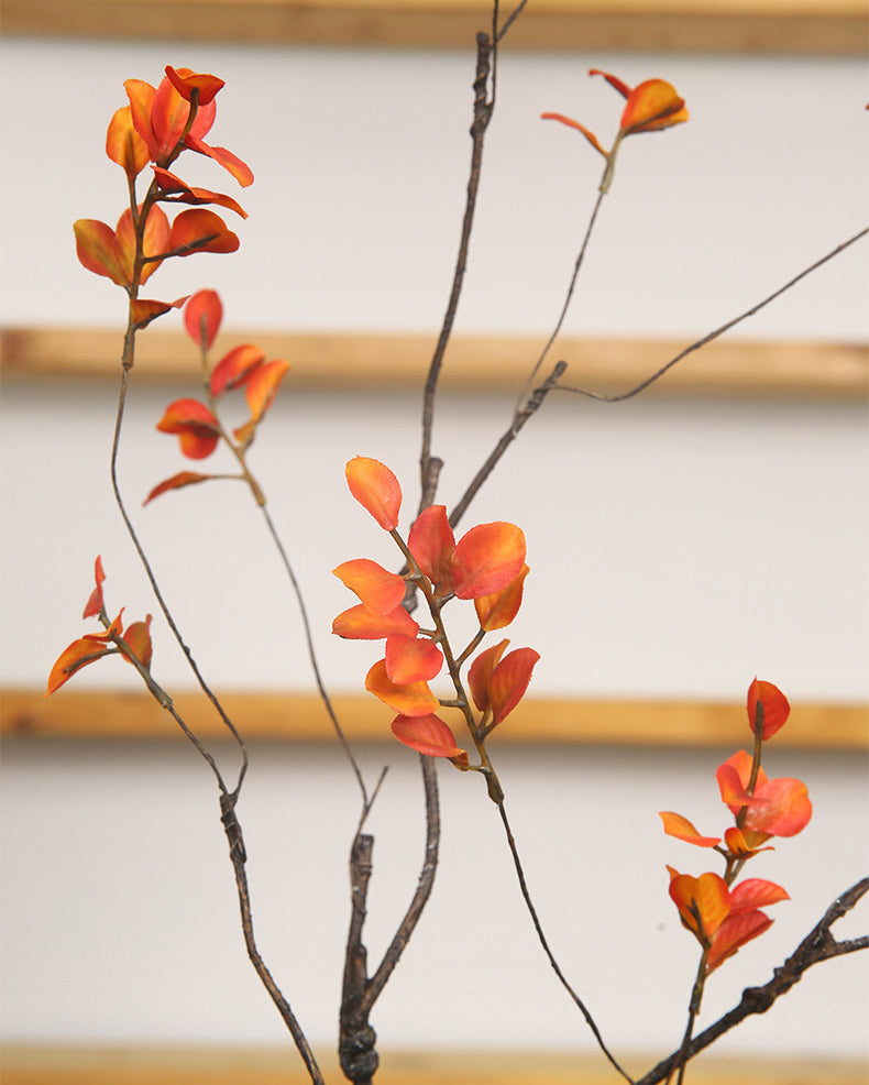 Red Maple Leaf  Artificial Flower  Autumn Artificial Maple Leaf  Artificial Green Plant
