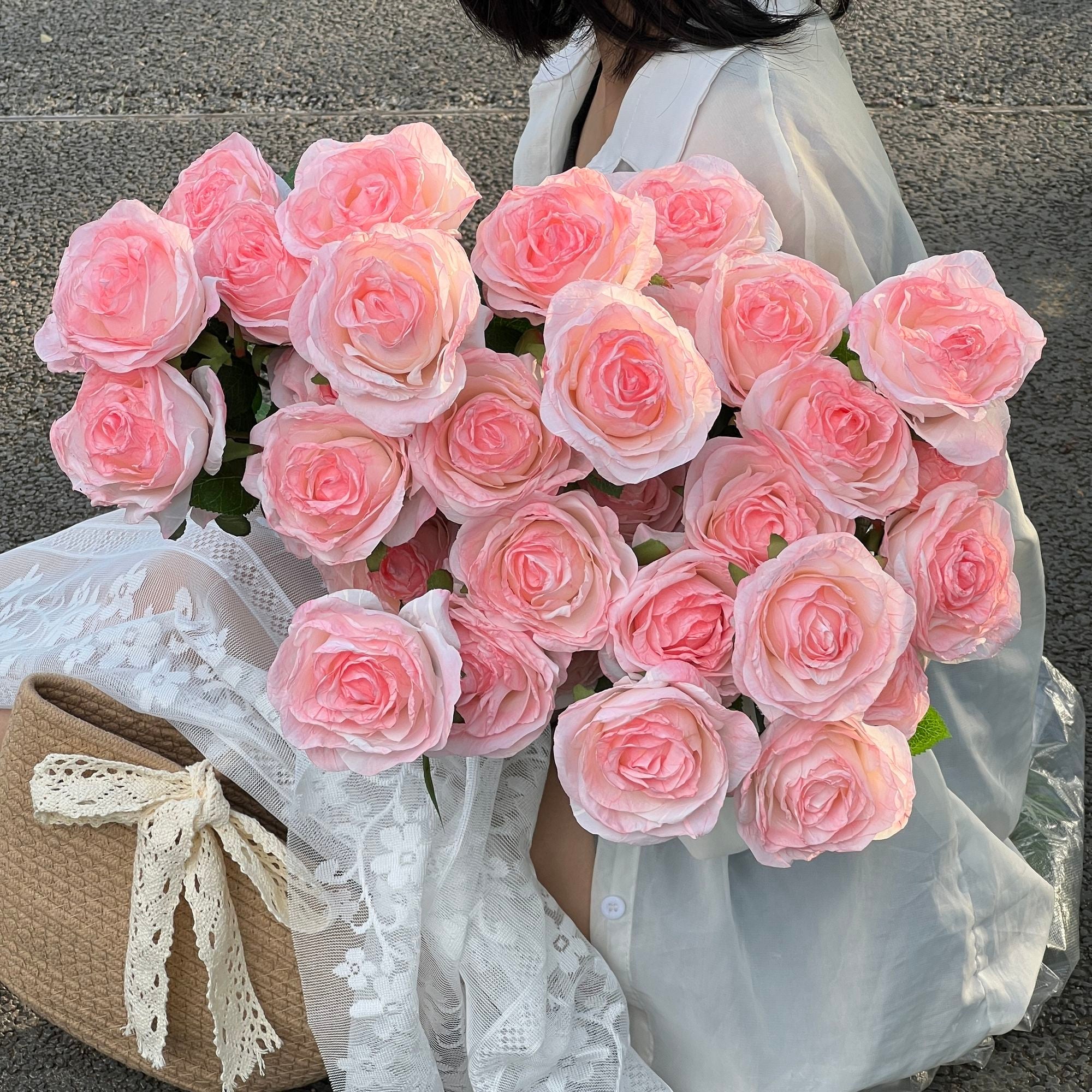 INS Fake Rose Flower Simulation Bouquet DIY Gift Flower Arrangement