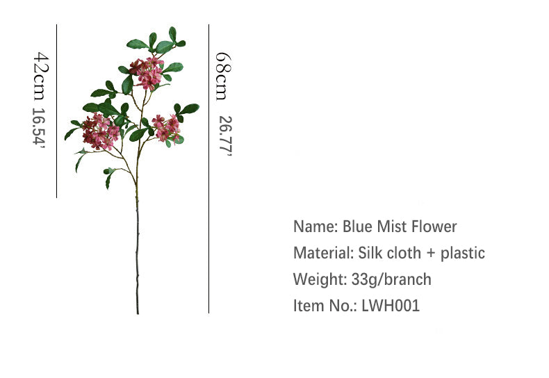Artificial Flower Blue Mist Flower Home Decoration Photography Prop Fake Flower