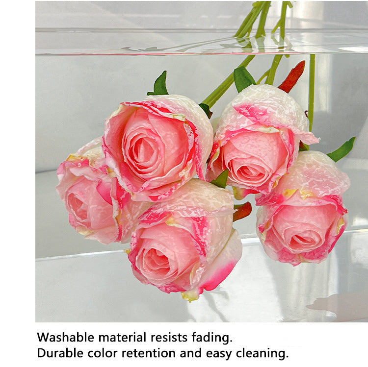 Imitation Dried Flower Baked Rose Artificial Flower Snow Rose