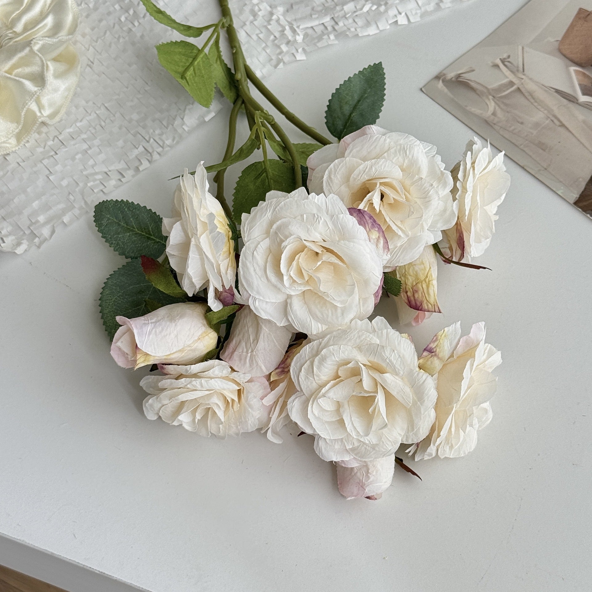 12 Heads Aisha Rose Artificial Flowers Rose Flowers Fake Flowers