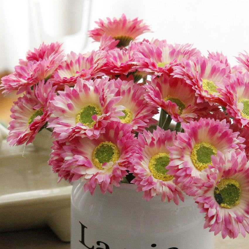 Artificial Flower Small Daisy Single Branch Multi-color Pastoral Flowers