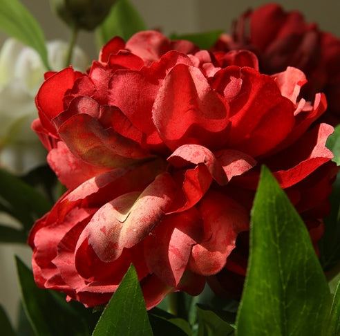 Artificial Flower Two-Headed Peony