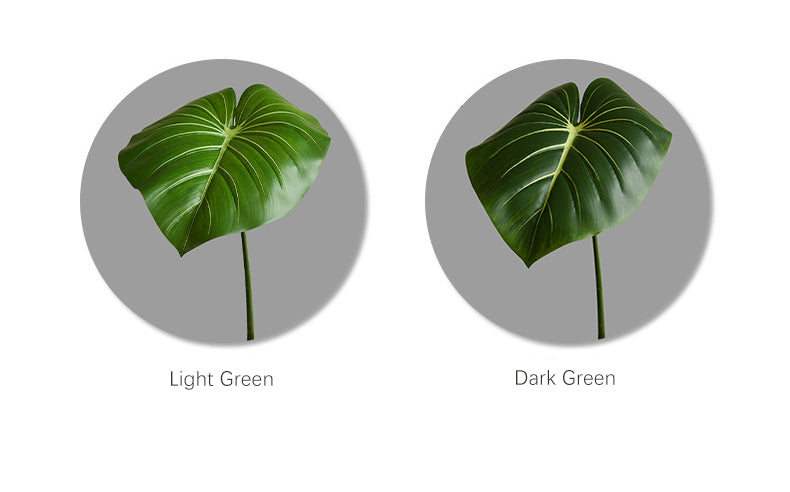 Artificial Green Plant Leaves Philodendron 6pcs - 29.5in