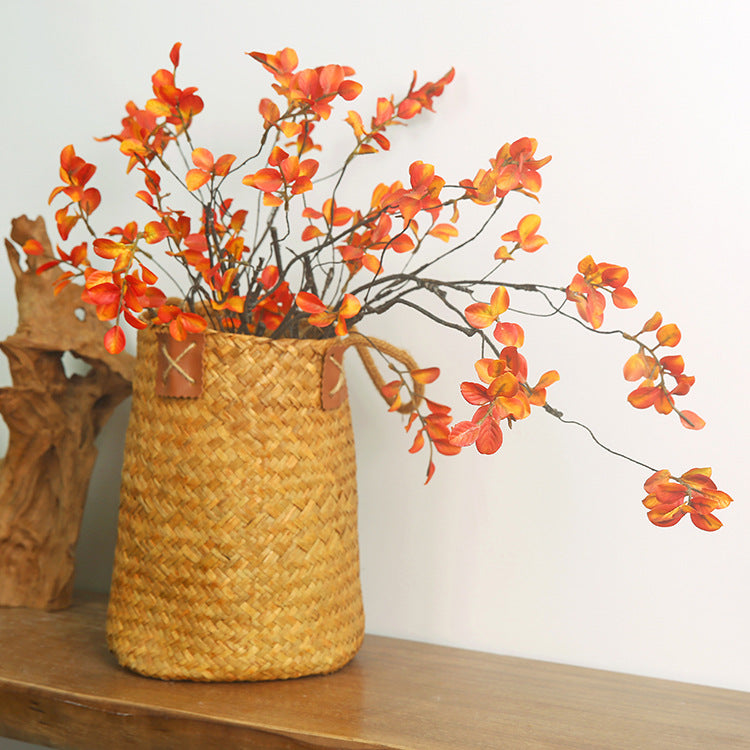 Red Maple Leaf  Artificial Flower  Autumn Artificial Maple Leaf  Artificial Green Plant
