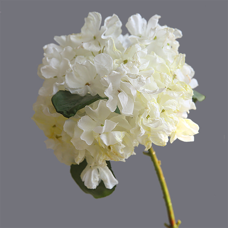 Vintage Single Branch Burnt Edge Hydrangea Artificial Flower