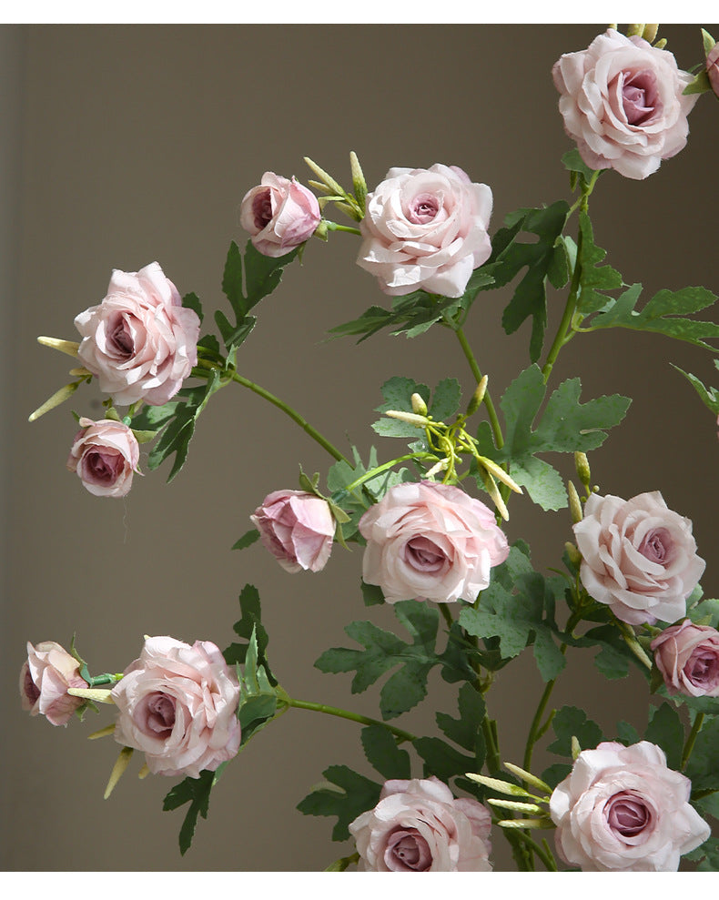 Multi-Head Wrinkled Fabric Rose 12pcs - 35.4in