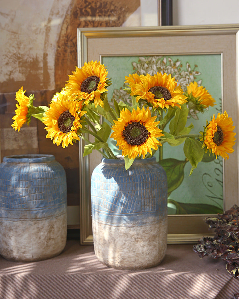 Single Head Sunflower Artificial Flower Dried Flower Living Room Decoration Sunflower