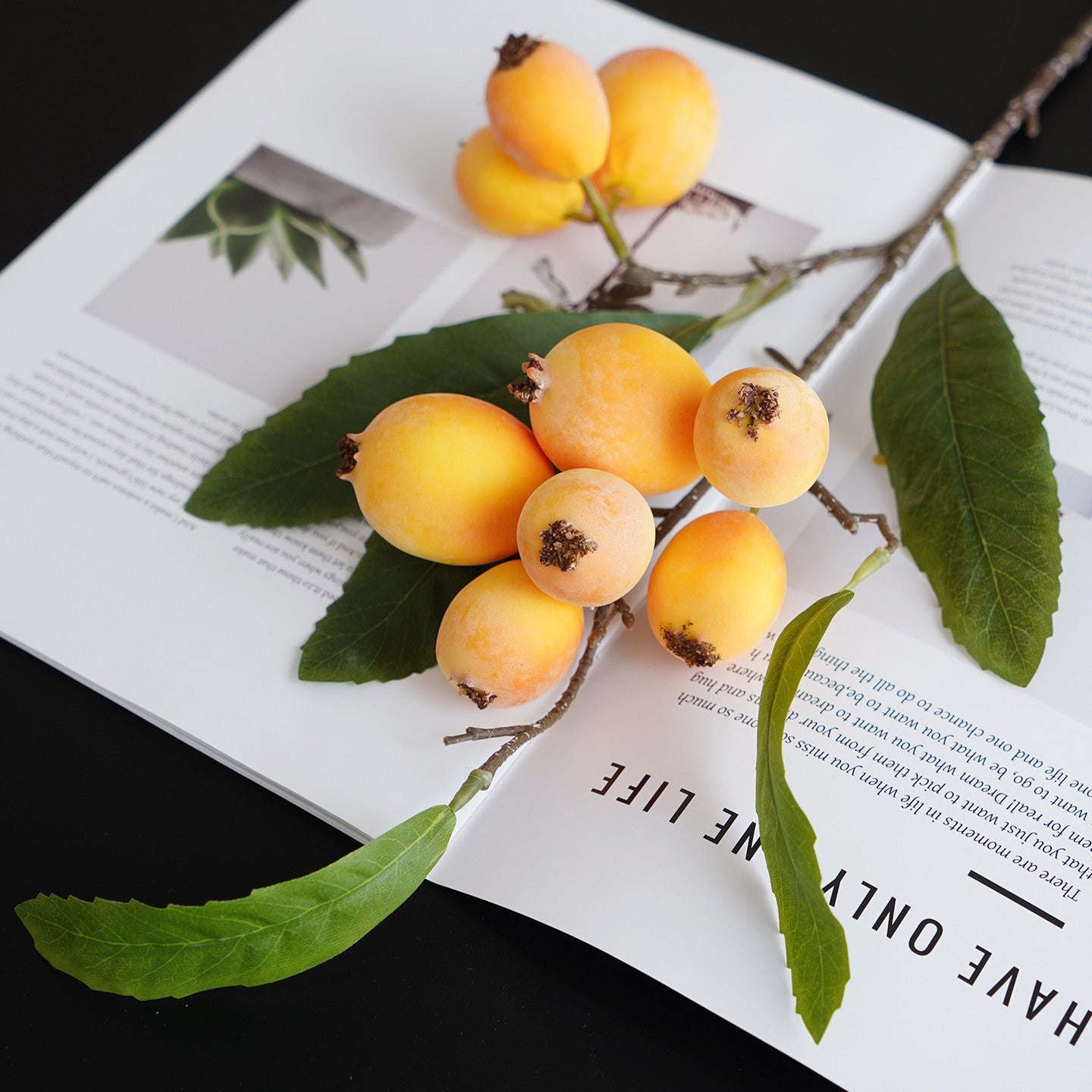 Simulated Loquat Fruit, 1 pcs - 24.4inch