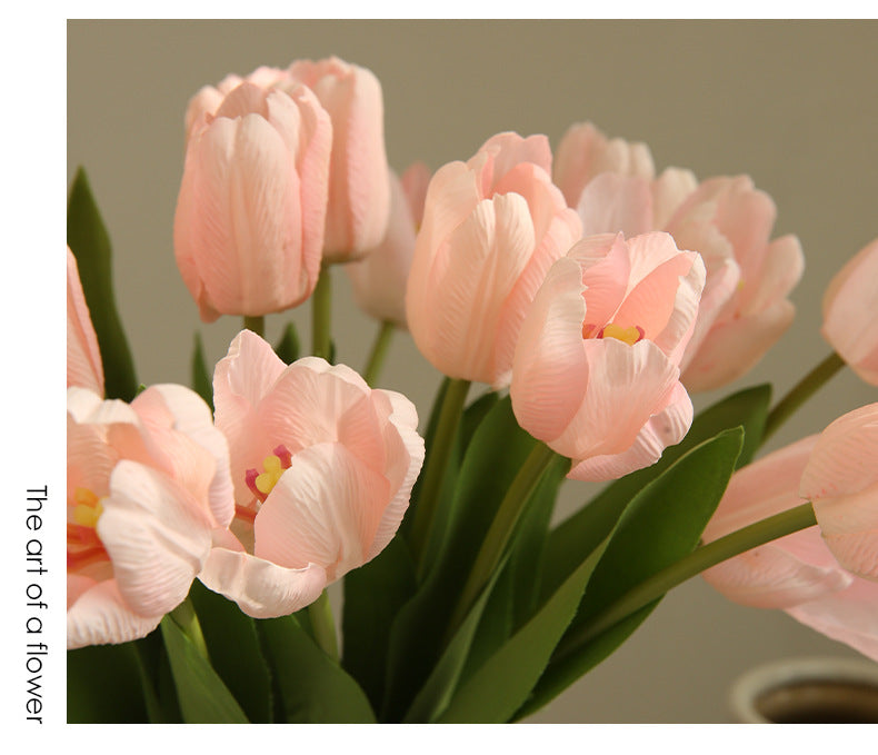 Artificial Flower Single Stem Realistic Tulip Home Decor  Artificial Flower Arrangement