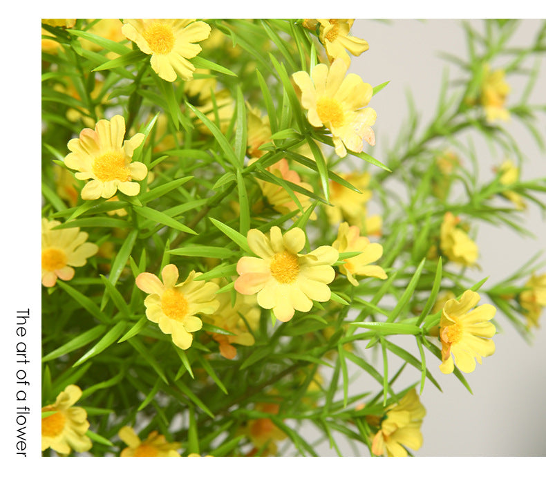 Artificial Flowers Fake Flowers Ins Style Decoration  Three-Pronged Chamomile