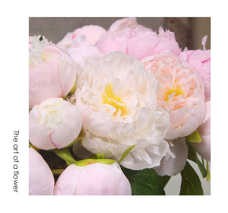 ins High-End Artificial Flowers Fake Flowers Six-Headed Peony Bouquet