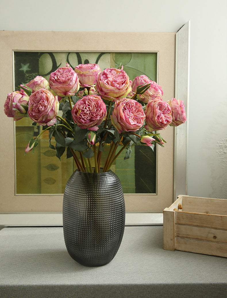Two-Headed Austin Rose Artificial Flower Nordic Romantic Decoration