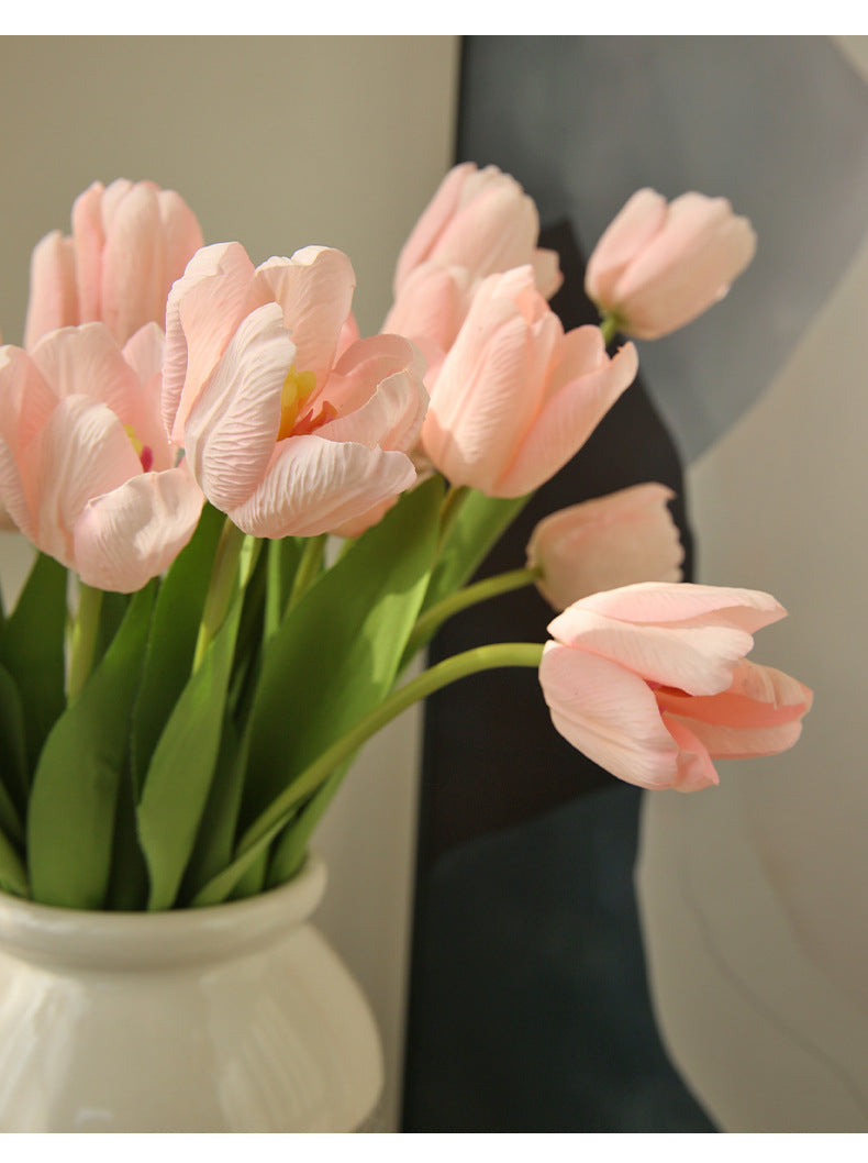 Artificial Flower Single Stem Realistic Tulip Home Decor  Artificial Flower Arrangement