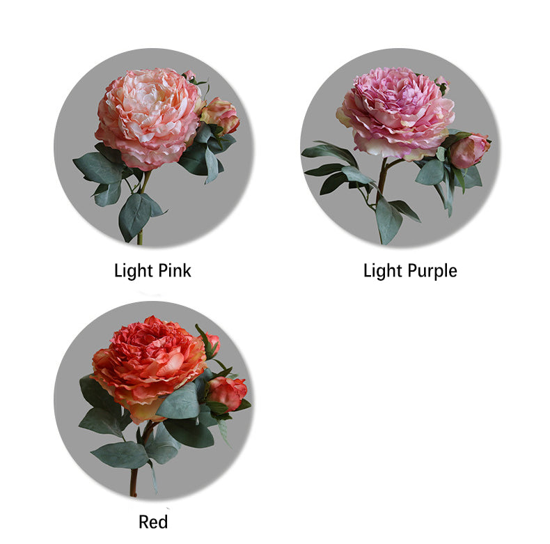 Burnt Edge Large Peony Artificial Flower Table Decoration Fake Flower