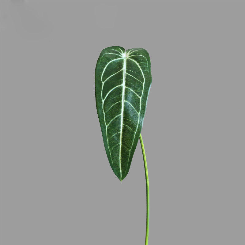 Artificial Green Plant Green Leaf Fire Lily Flower Candle Home Flower Arrangement