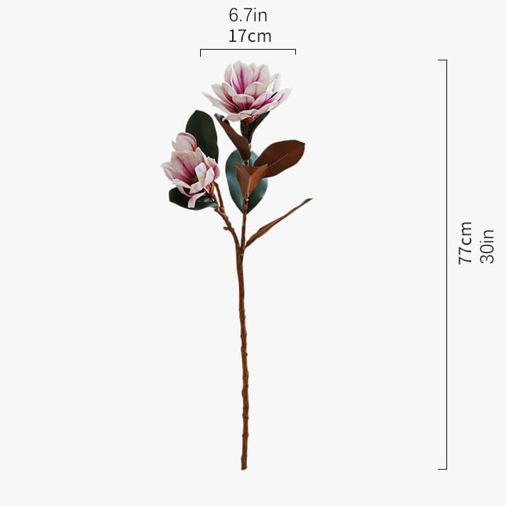 Magnolia with curled leaves 2pcs - 30inch