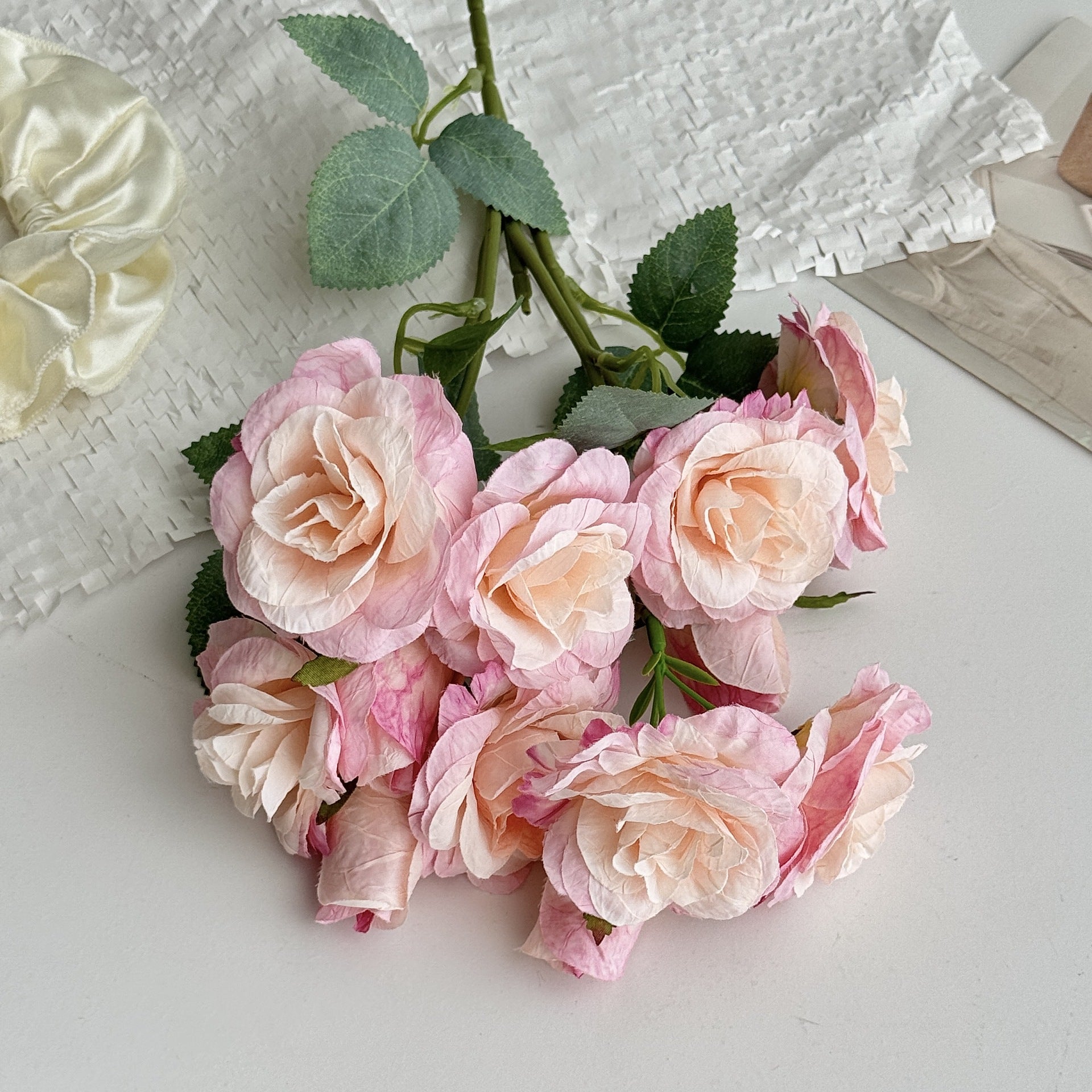 12 Heads Aisha Rose Artificial Flowers Rose Flowers Fake Flowers