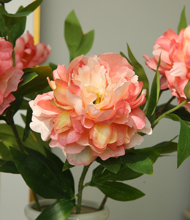Artificial Flower Two-Headed Peony