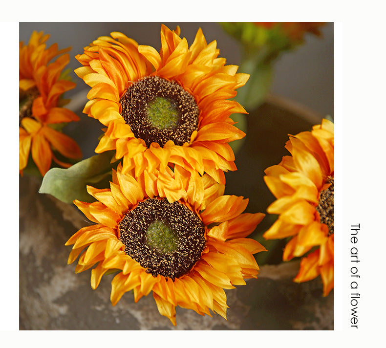 Single Head Sunflower Artificial Flower Dried Flower Living Room Decoration Sunflower