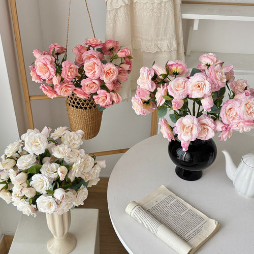 12 Heads Aisha Rose Artificial Flowers Rose Flowers Fake Flowers