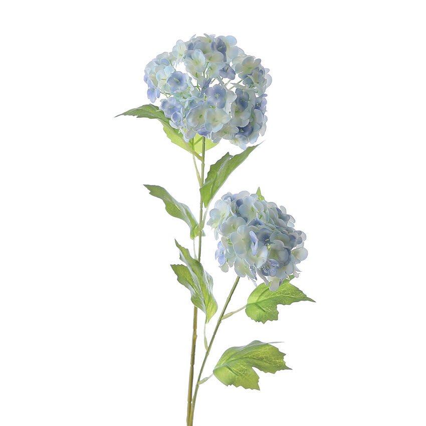 Artificial Flowers 3D Film Hydrangea 2-Head Snowball Flower
