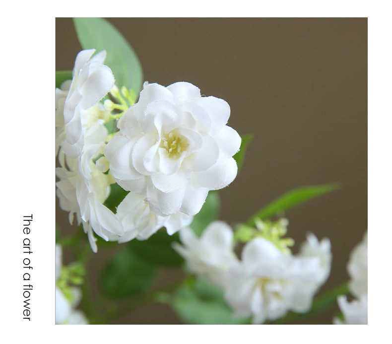 Artificial Flower Multi-Head Camellia Garden  Artificial Silk Flower Ornament Living Room Soft Decoration Ornament