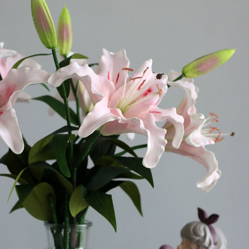 PU natural touch two-Head Lily 12pcs - 26.8in or 21.7in