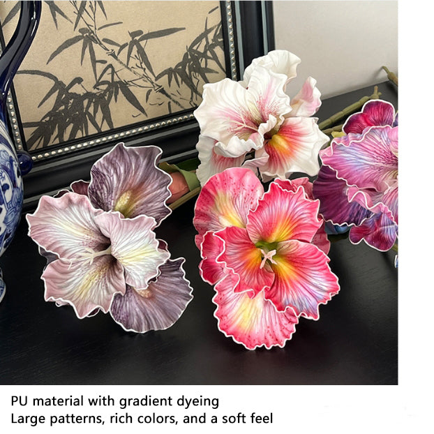 2 Iris Flowers EVA Realistic Touch Artificial Flowers