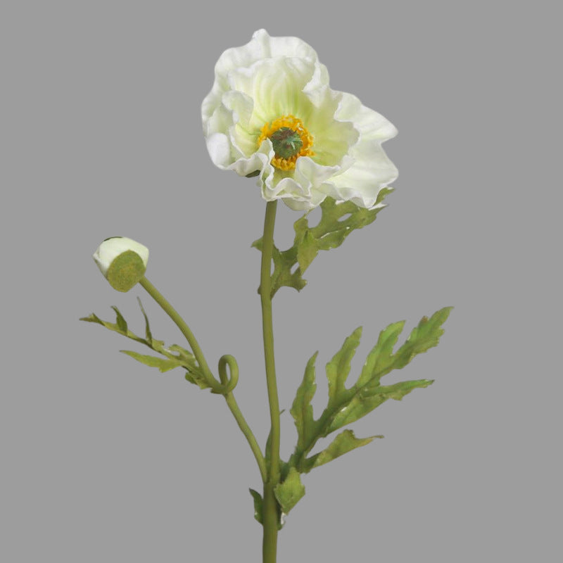 Artificial Flowers Fake Flowers Flocked Poppy Realistic Poppy